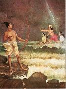 Raja Ravi Varma Sri Rama Vanquishing the Sea china oil painting artist